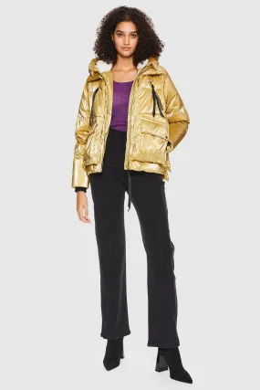 092 Cosmos Cropped Metallic Down Jacket