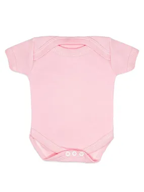 100% Cotton Classic Pink Short Sleeved Bodysuit