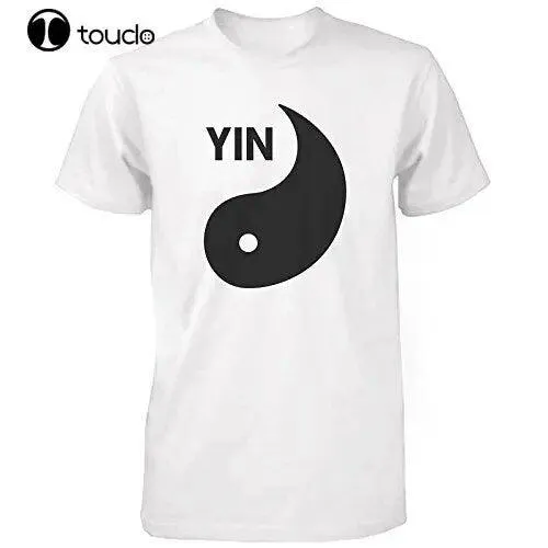 100% Cotton Yin Yang Black And White Shirts Matching T-Shirts Cute Asian Couple Tees Summer Style Tee Shirt