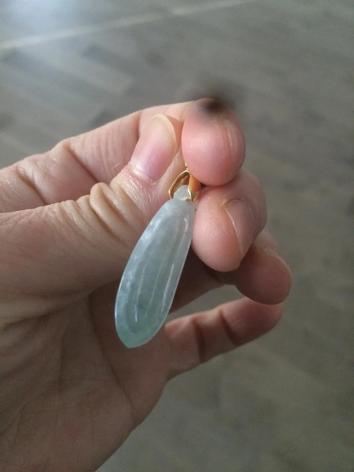 100% Natural icy green blessed melon Jadeite Jade pendant XP2