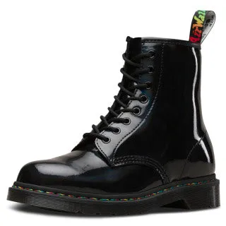 1460 Black Rainbow Patent Lace Up Boot