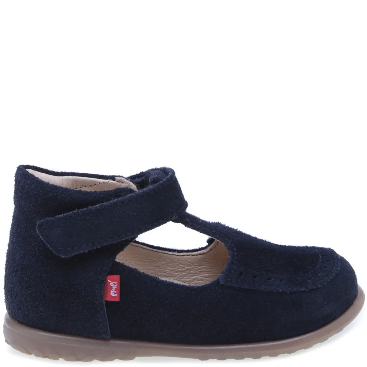 (1490B) Navy Velour Half-Open Shoes