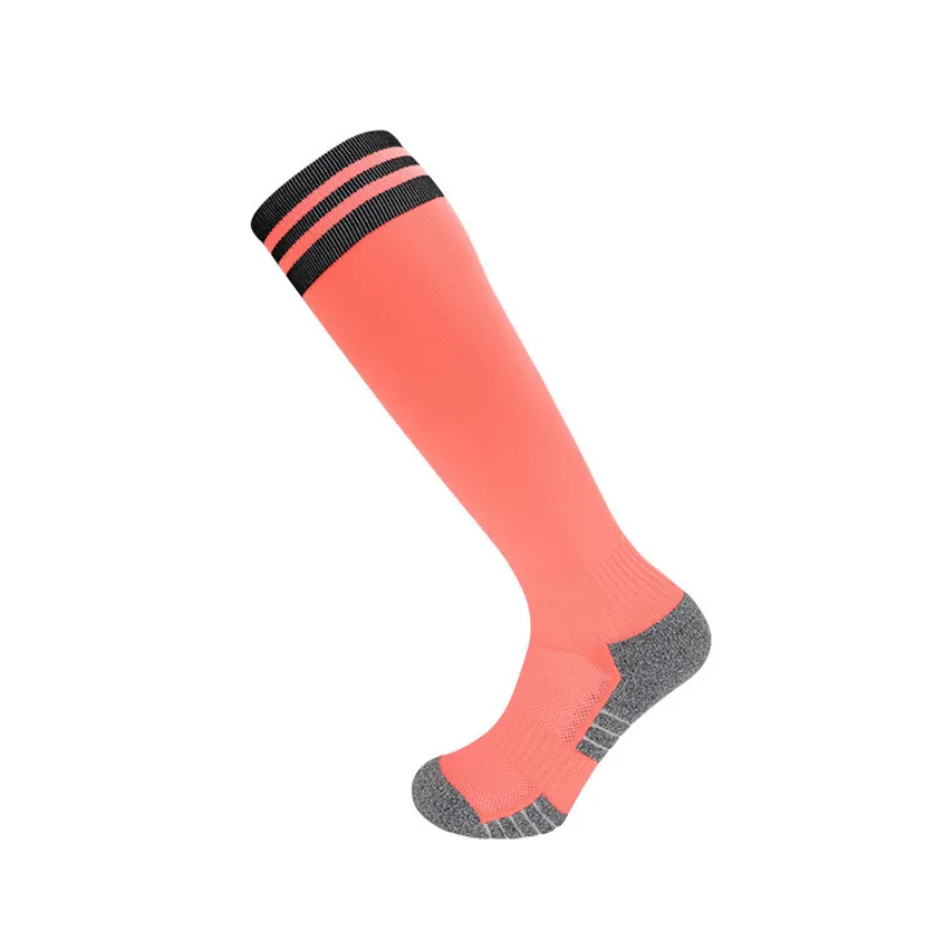 3 Pack Thick Cushioned Football Socks Neon Coloured