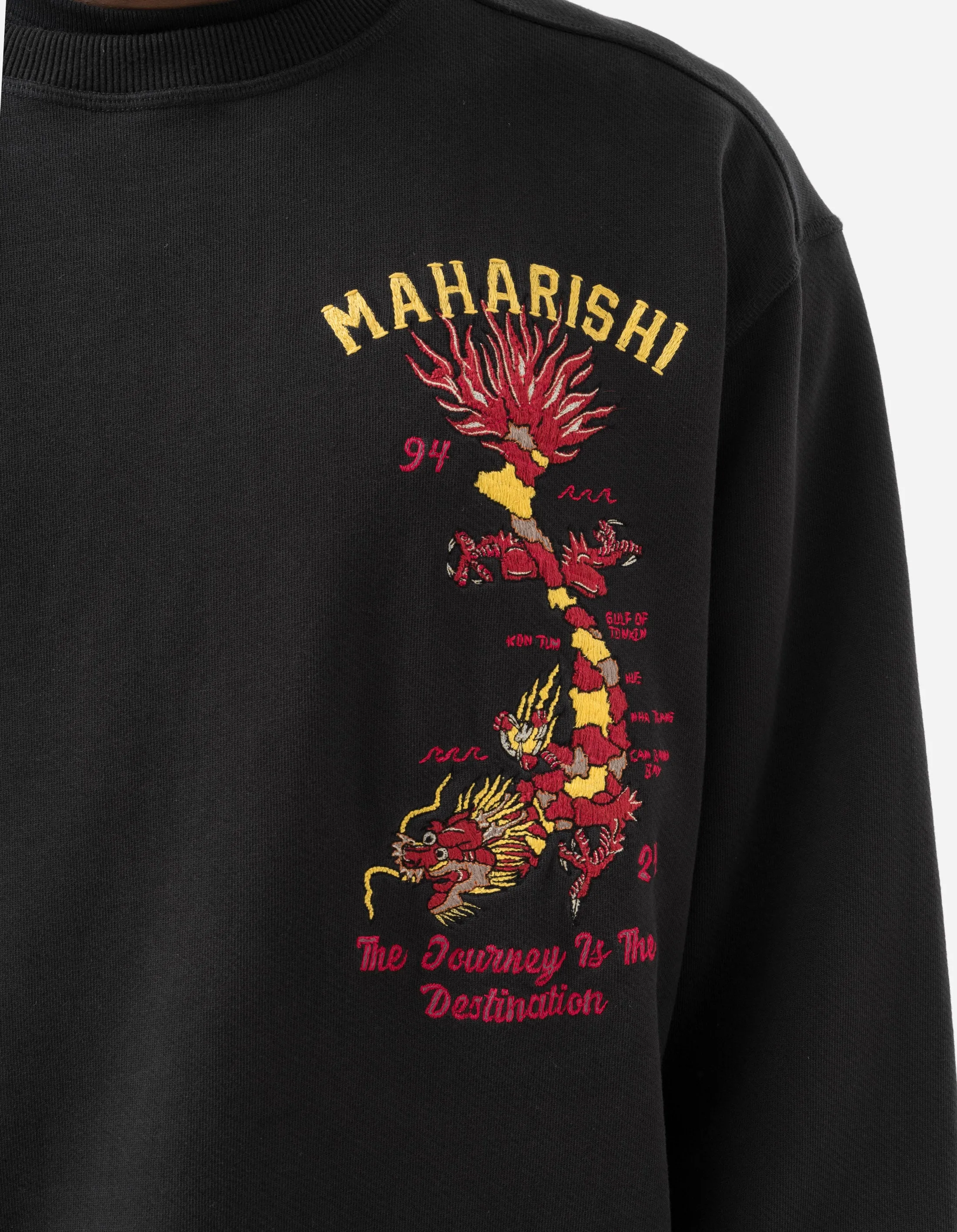 5248 Dragon Map Vintage Crew Sweat Black