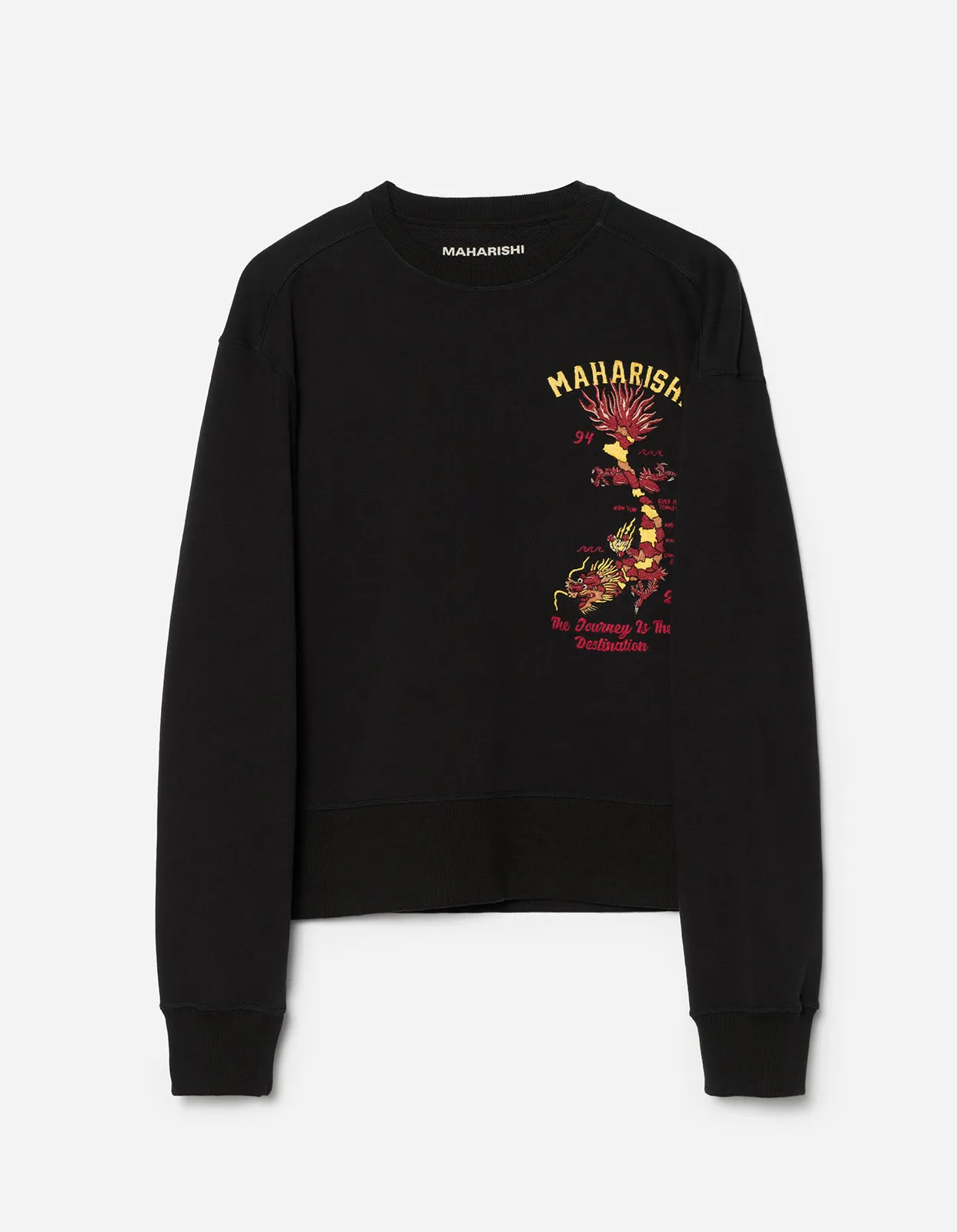 5248 Dragon Map Vintage Crew Sweat Black