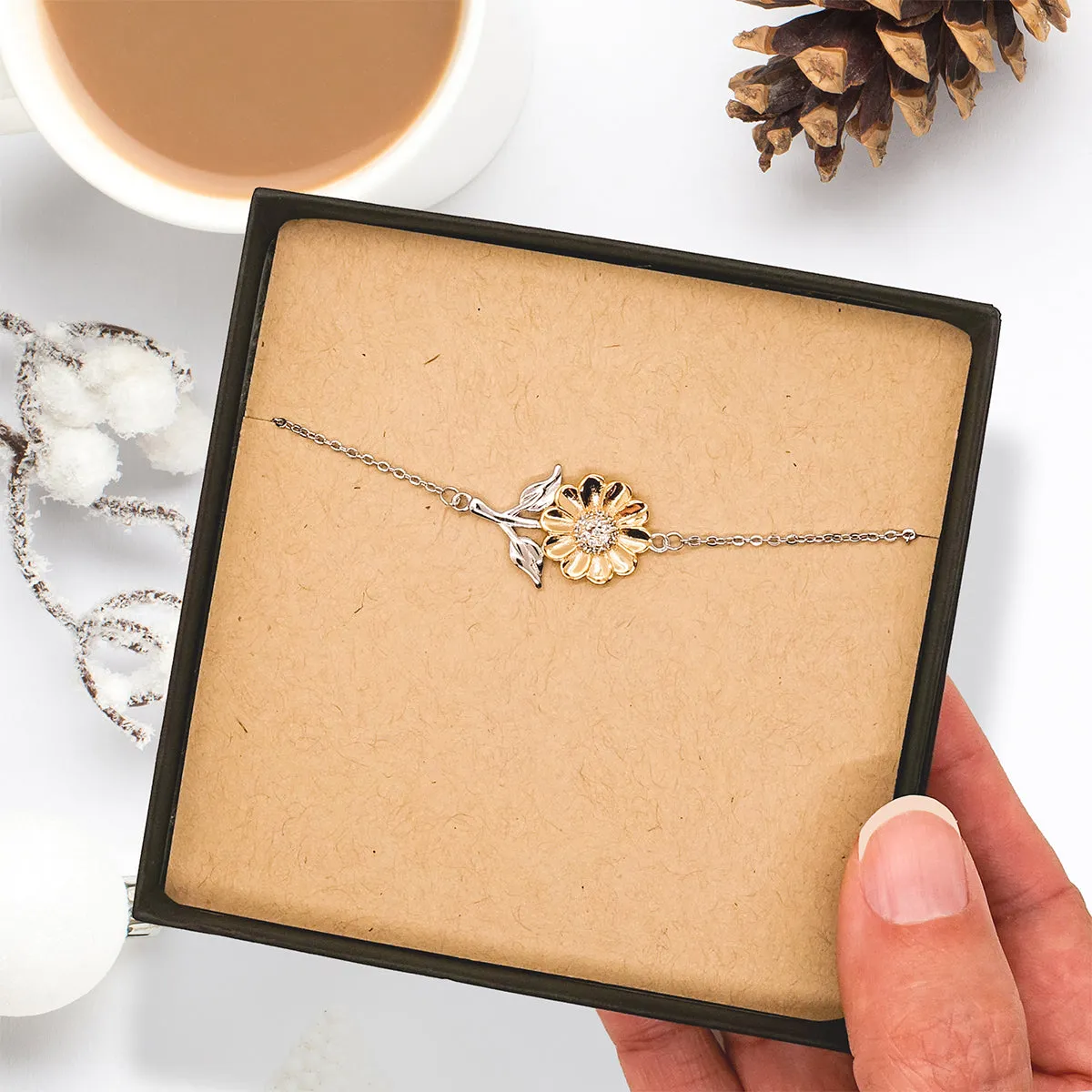 Abuelo Gift. Birthday Meaningful Gifts for Abuelo, To me You are the World. Standout Appreciation Gifts, Sunflower Bracelet with Message Card for Abuelo