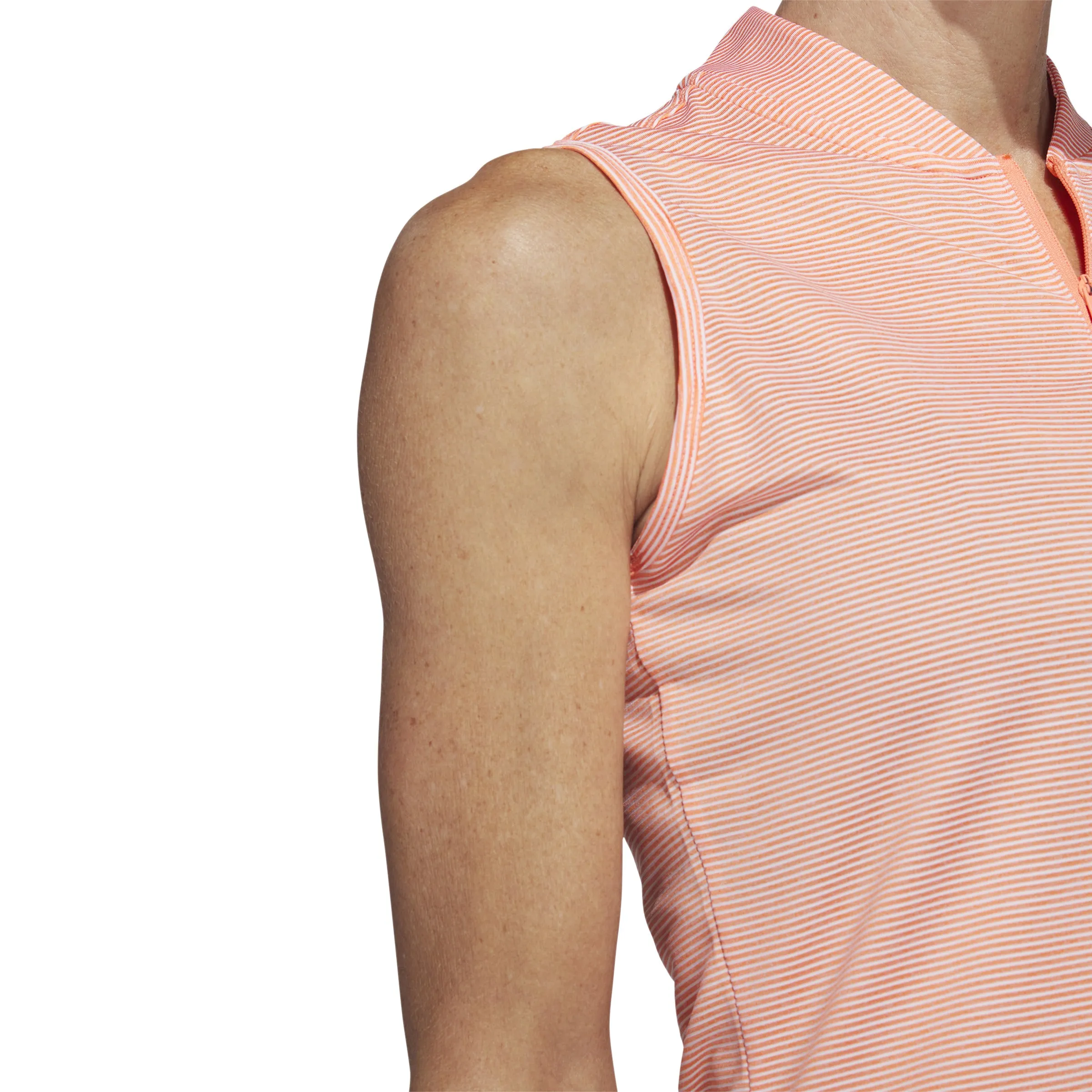 adidas Women's Sleeveless Golf Polo Shirt - Coral Fusion SS23