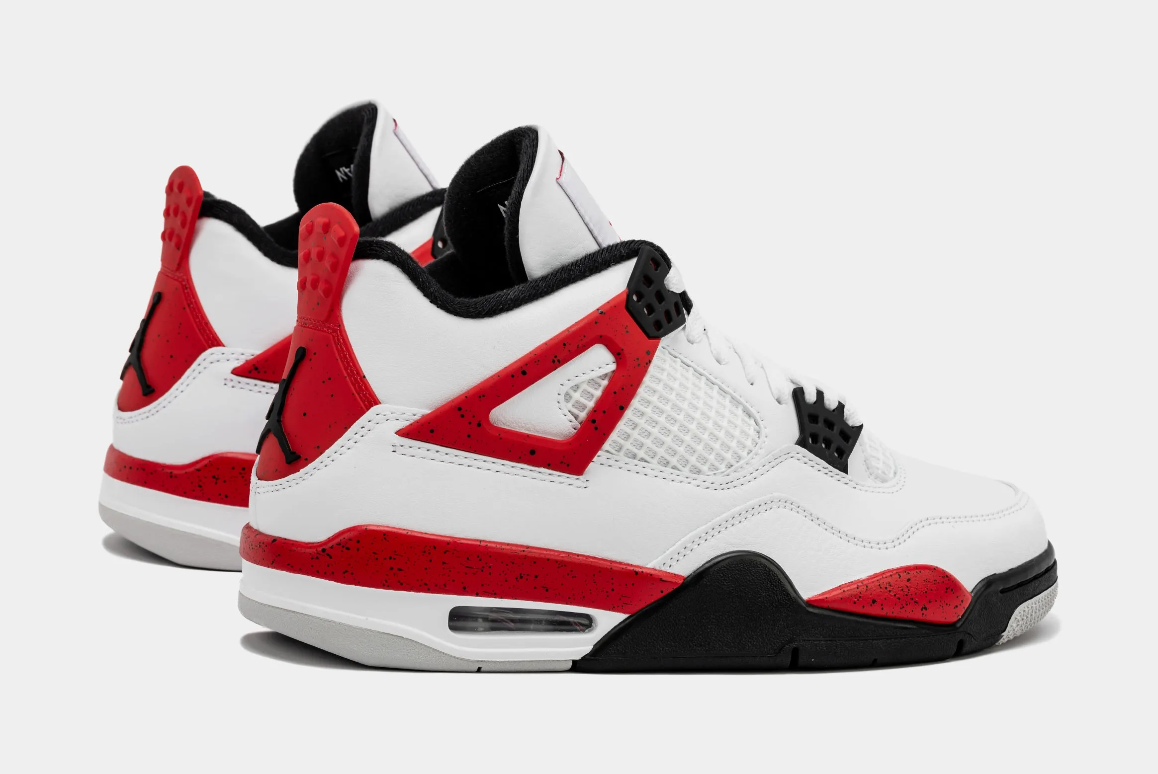 Air Jordan 4 Retro Red Cement Mens Lifestyle Shoes (White/Red) Limit One Per Customer