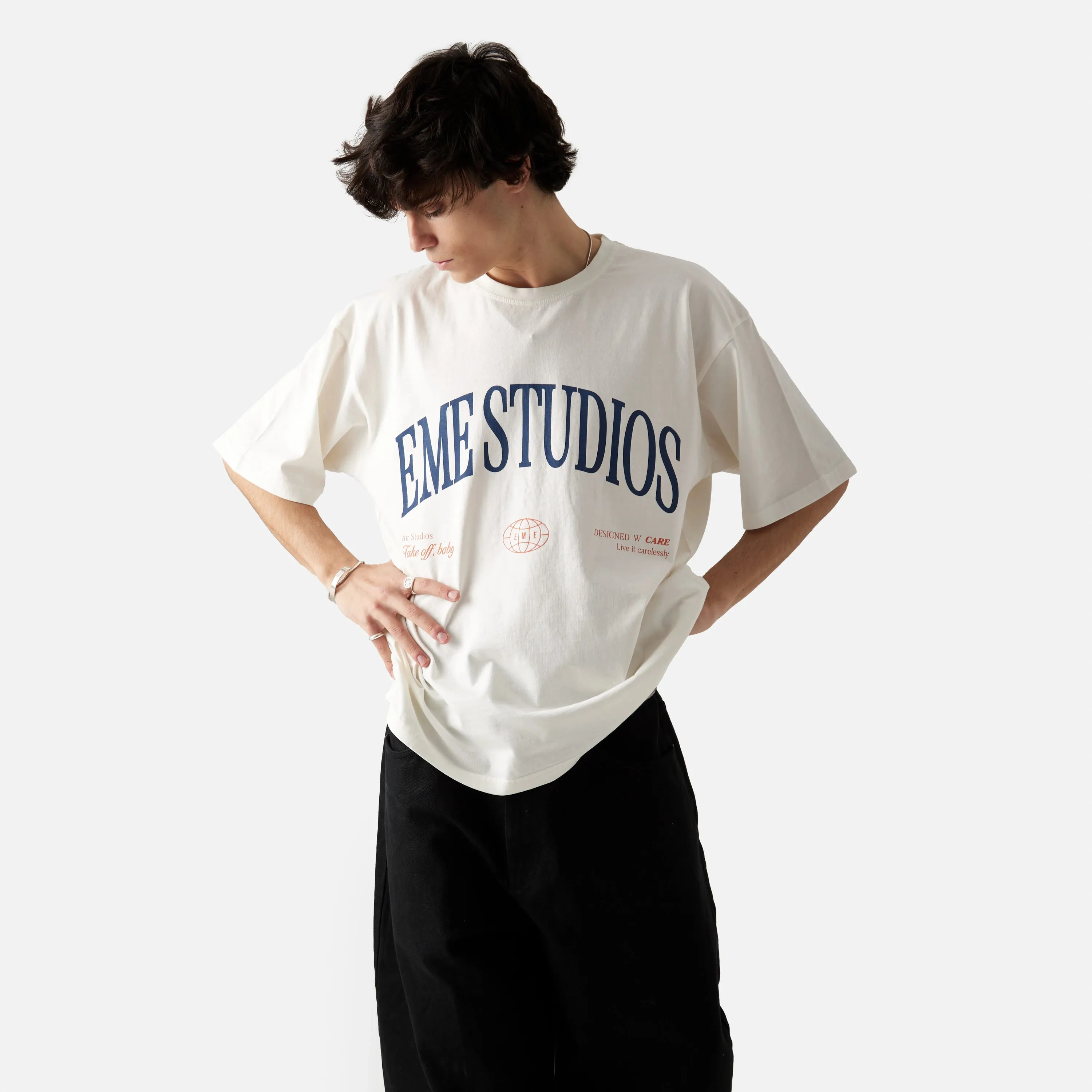 Airline Cream Oversized Tee