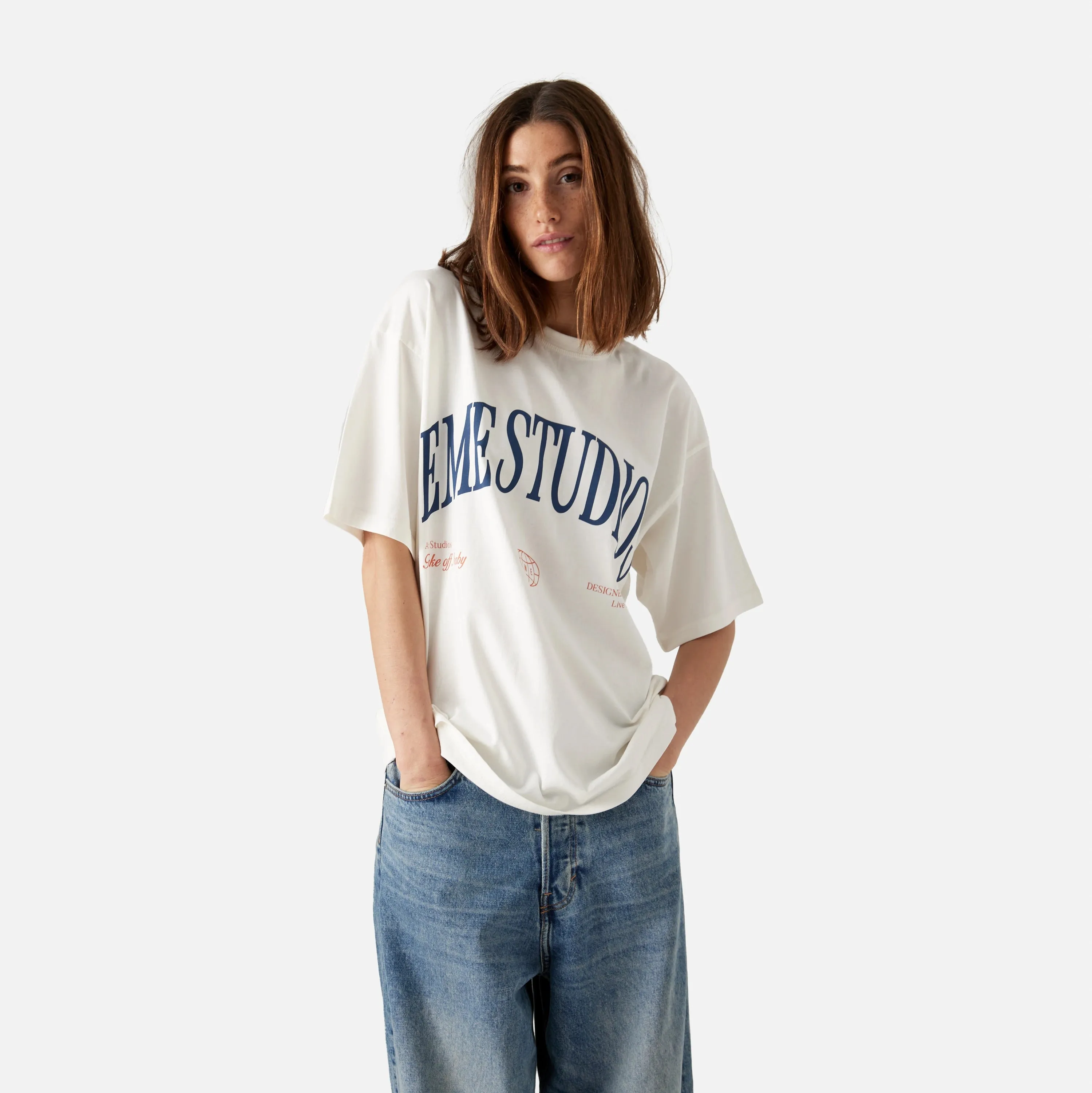 Airline Cream Oversized Tee