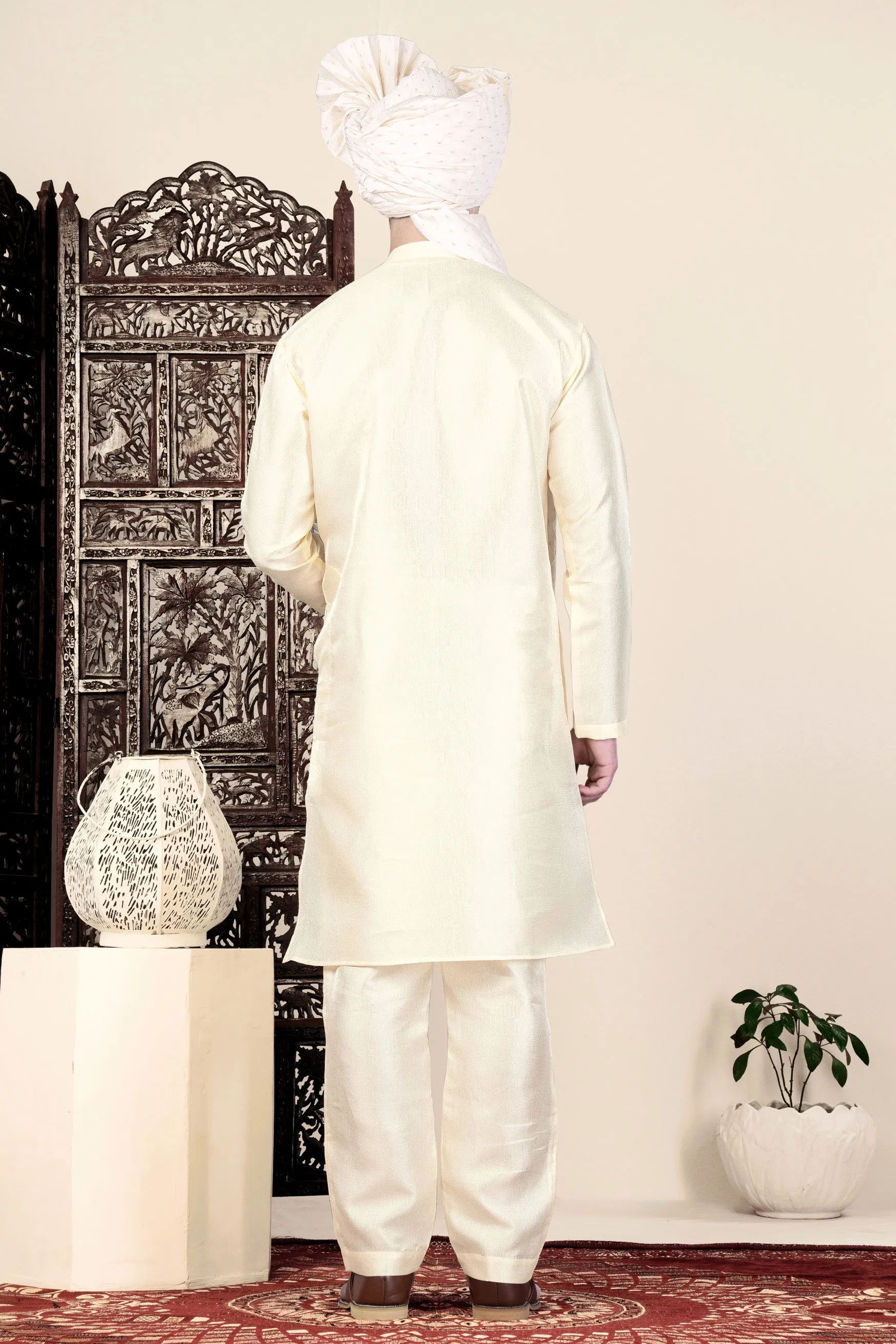 Albescent Cream Kurta Set