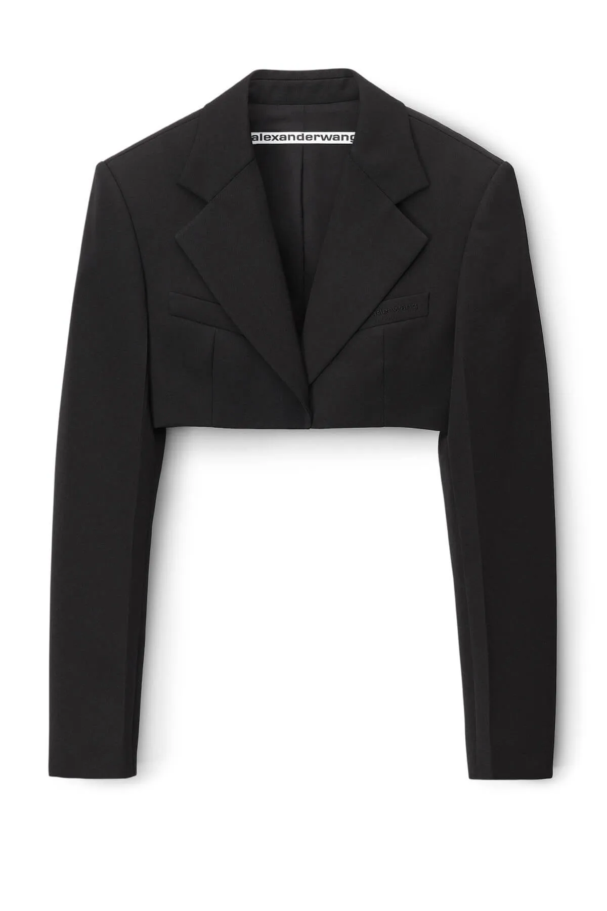 Alexander Wang Cropped Tuxedo Blazer - Black