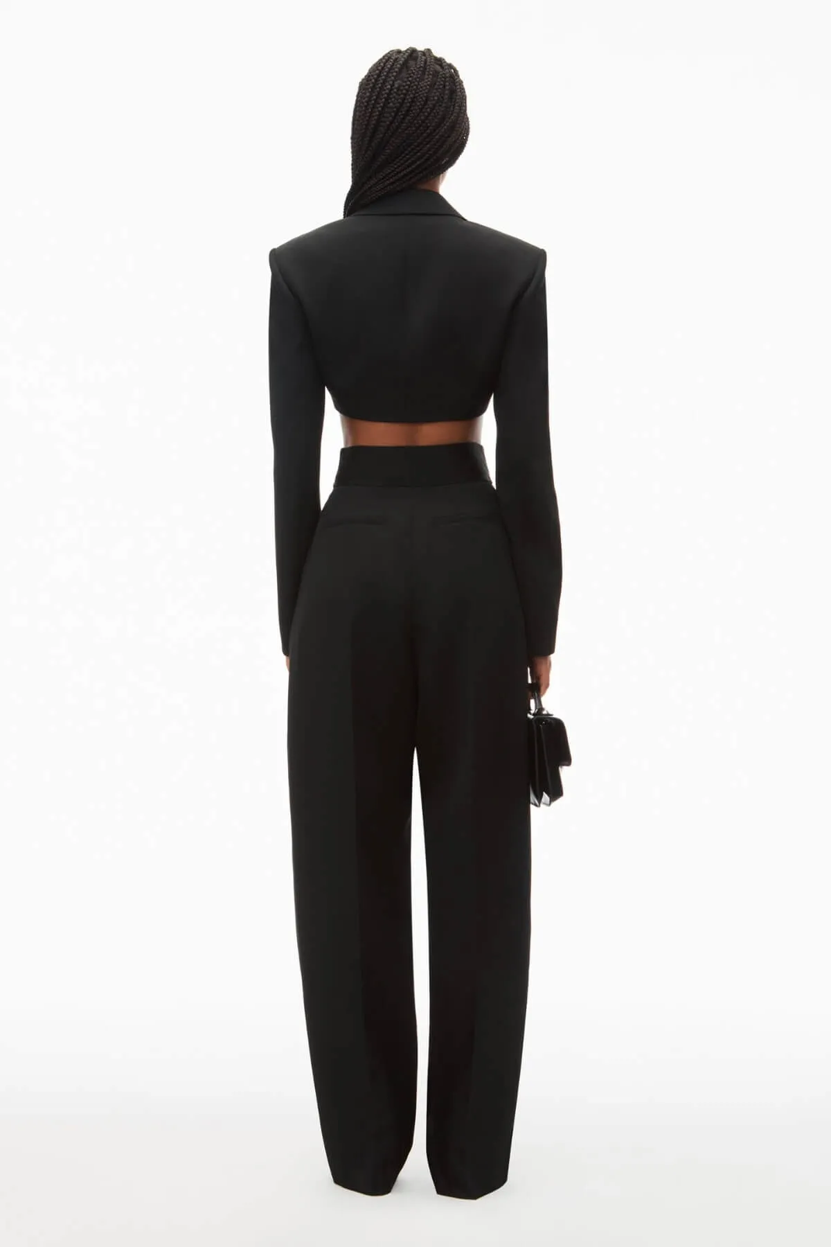 Alexander Wang Cropped Tuxedo Blazer - Black