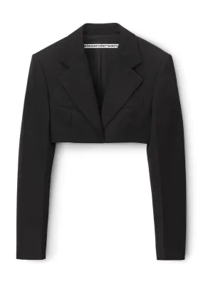 Alexander Wang Cropped Tuxedo Blazer - Black