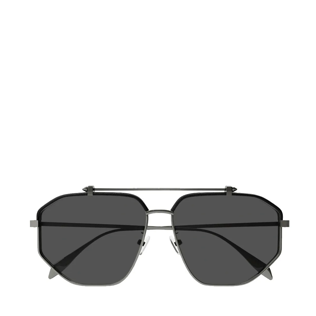 AMQ AM0337S Sunglasses, Ruthenium/Grey