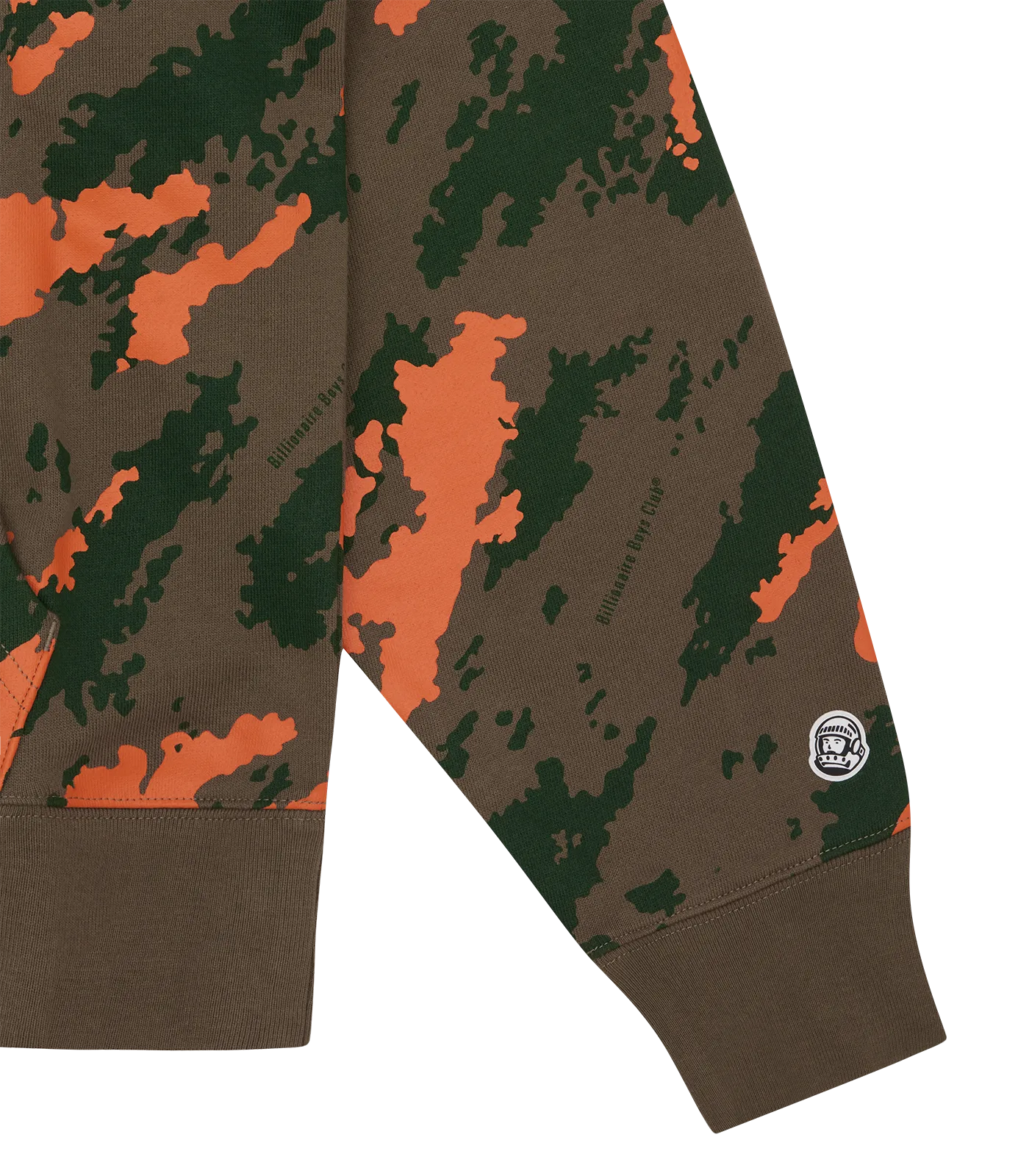 A/O CAMO PRINT ARCH LOGO POPOVER HOOD - GREEN