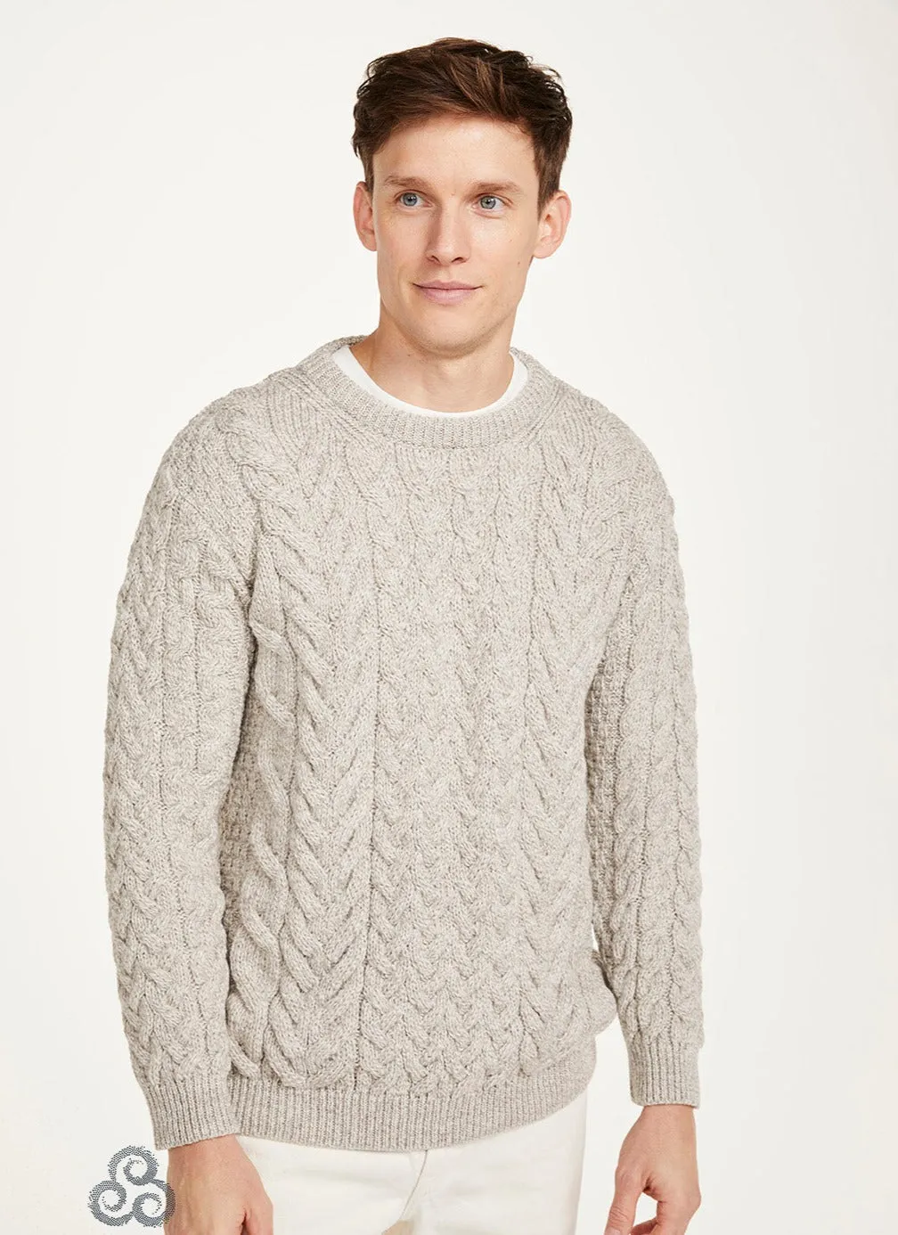 Aran - Unisex Crew Neck Sweater - Oat