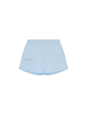 Archive Cotton Pajama Loose Shorts—moonstone blue