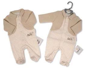 Baby Boys Faux 2 pcs Set - New to the World (PK6) (NB-6m) BIS-2020-2589