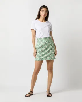 Baia Mini Skirt in Mint Fans Shot Cotton