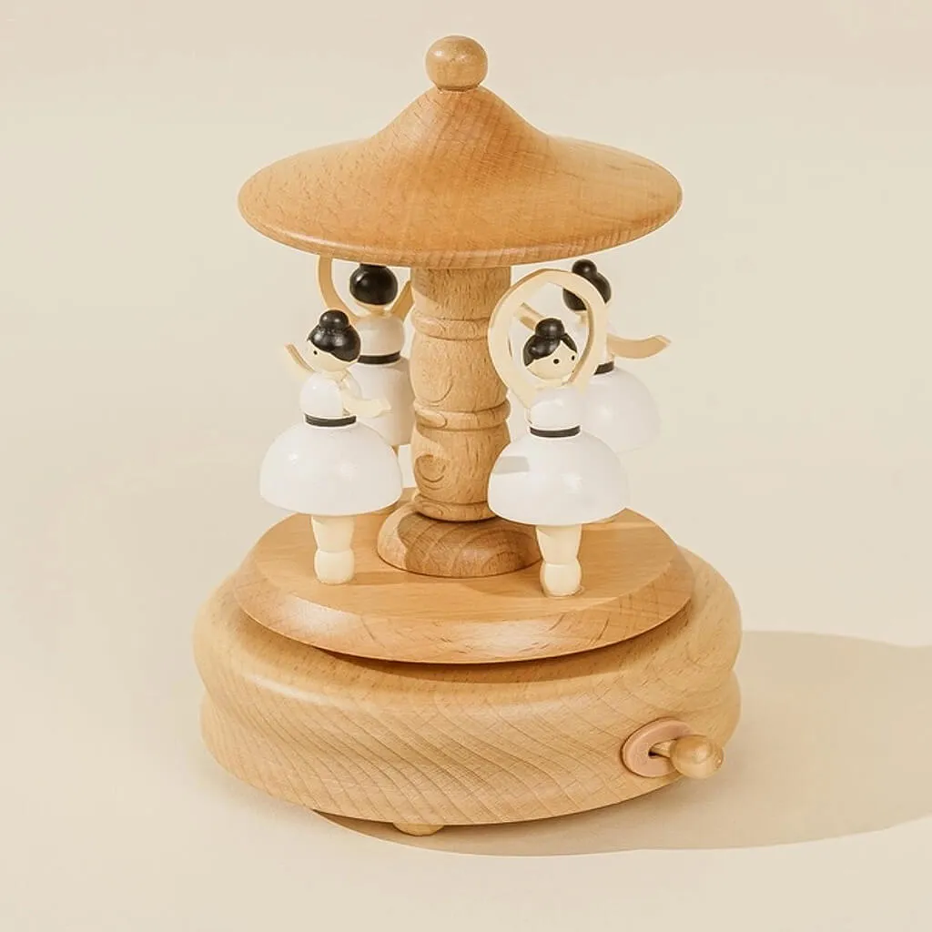 Ballerina Wooden Music Box