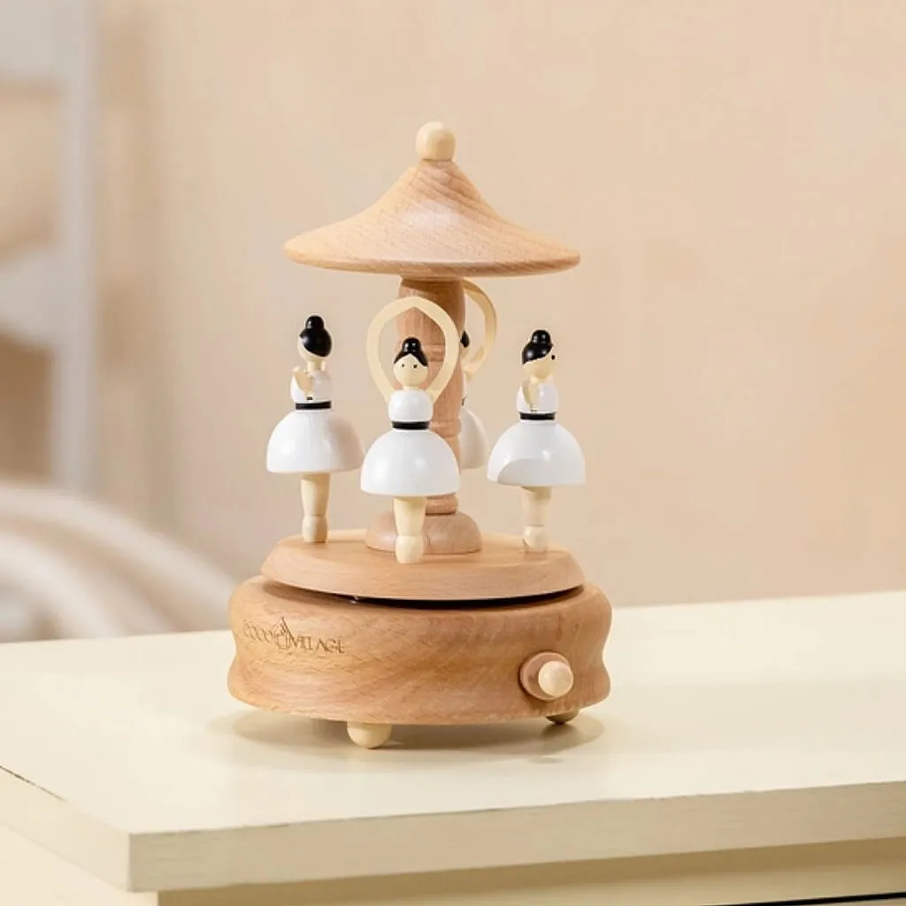 Ballerina Wooden Music Box