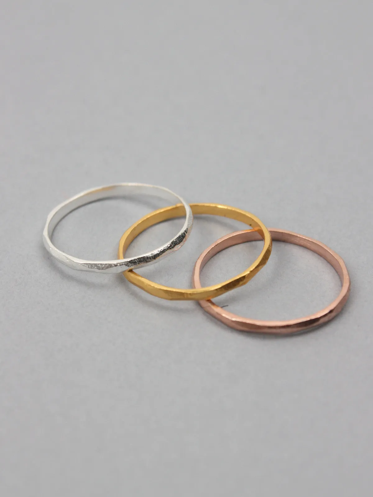 Band Stacking Rings, Silver