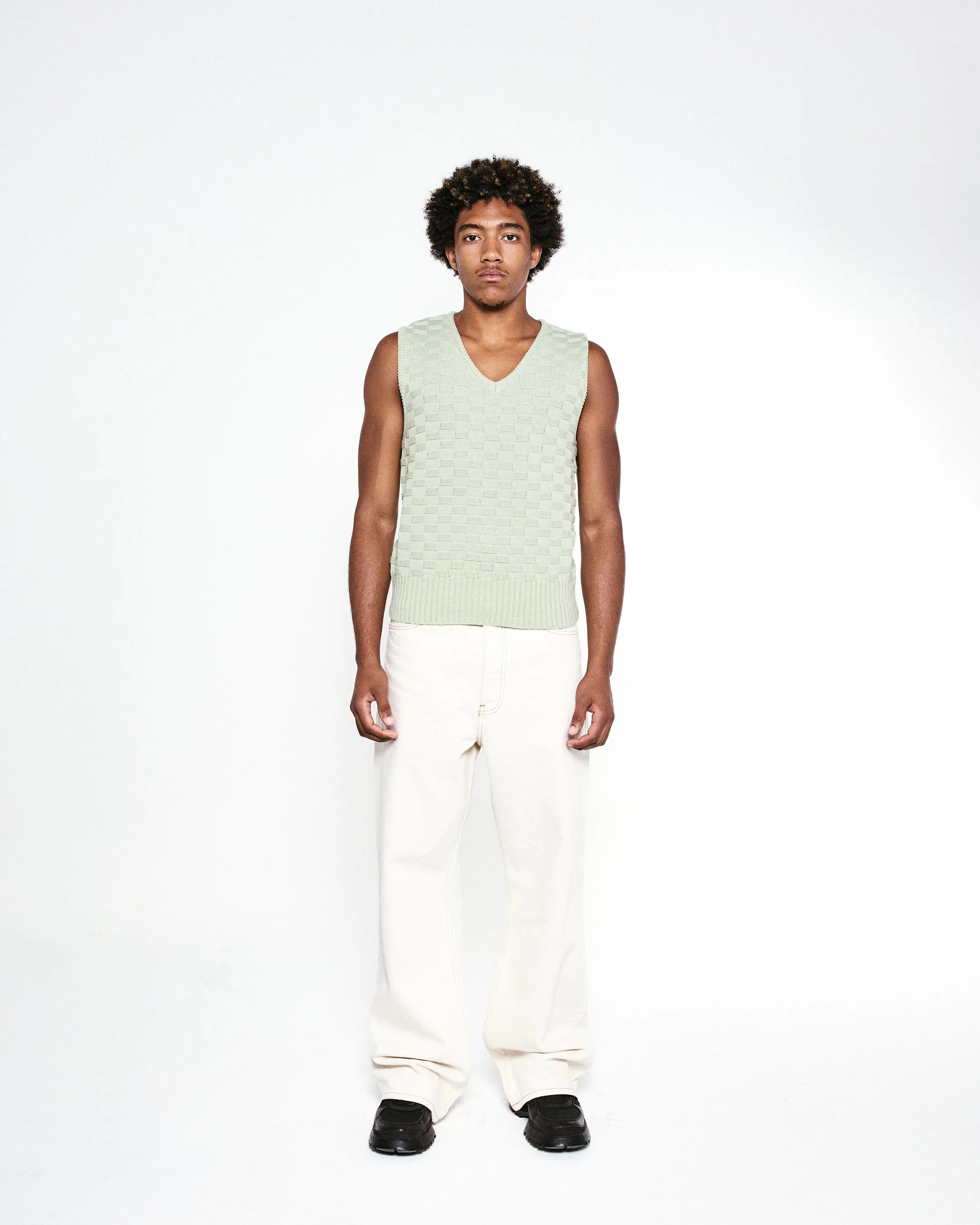 Basketweave Sweater Vest