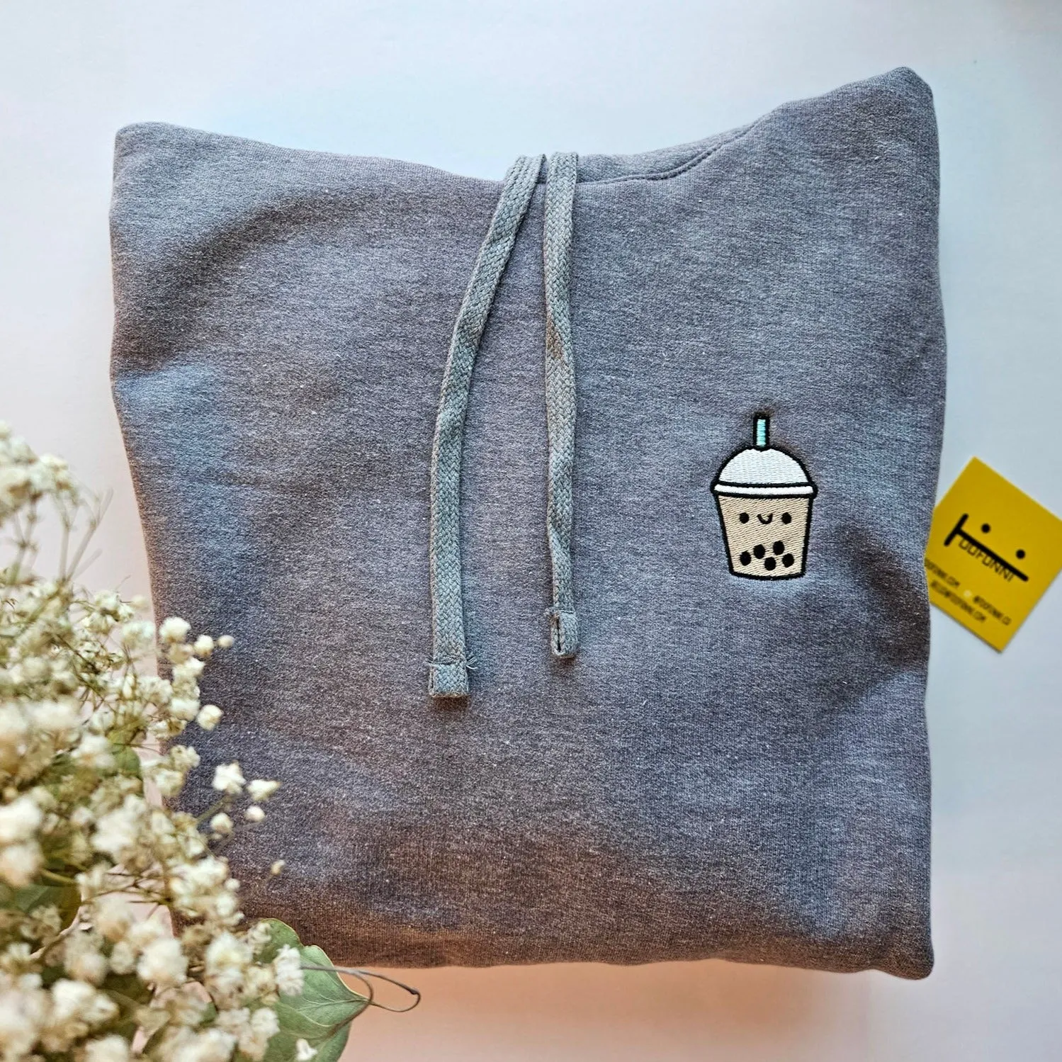 BBT Blue - Heather Grey Hoodie (Longer Version) - Small