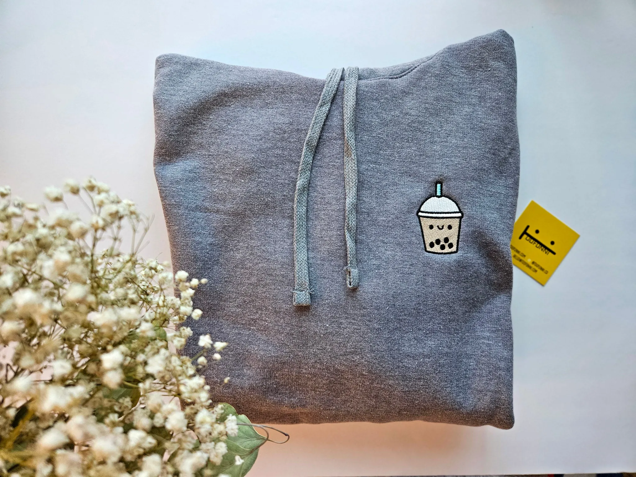 BBT Blue - Heather Grey Hoodie (Longer Version) - Small