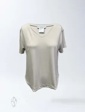 Becca V Neck - Antique White Soft Ponte