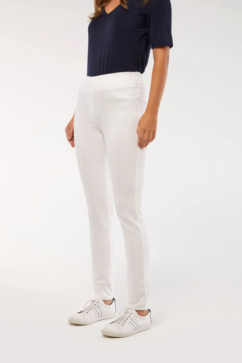 Bengajean® Full Length Skinny Leg - White