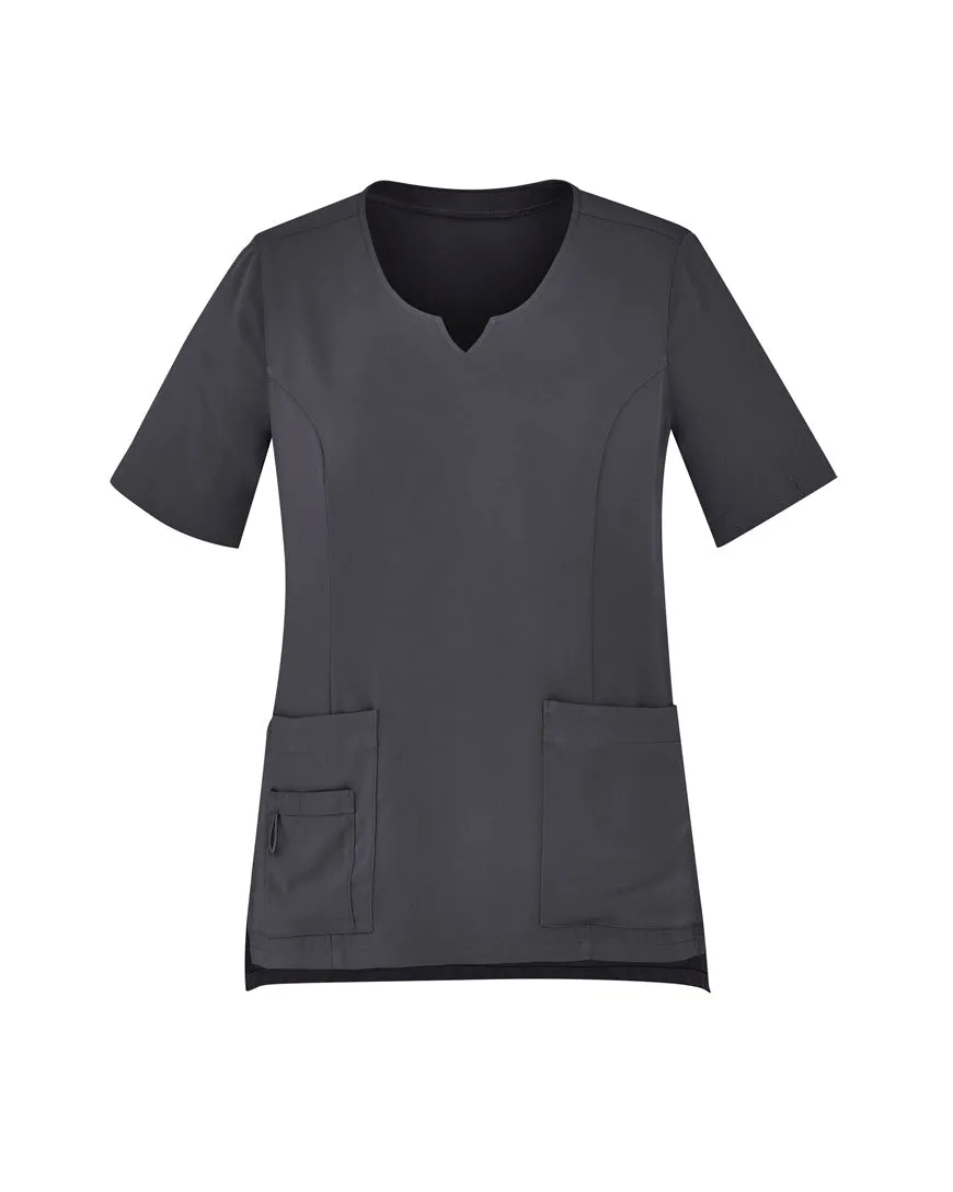 Biz Care Womens Avery Round Neck Scrub Top (CST942LS)