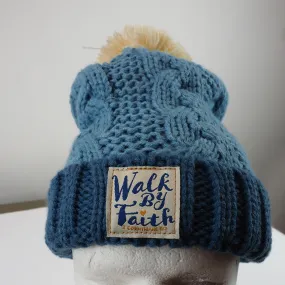 Blessed Girl Womens Pom Pom Beanie Walk By Faith