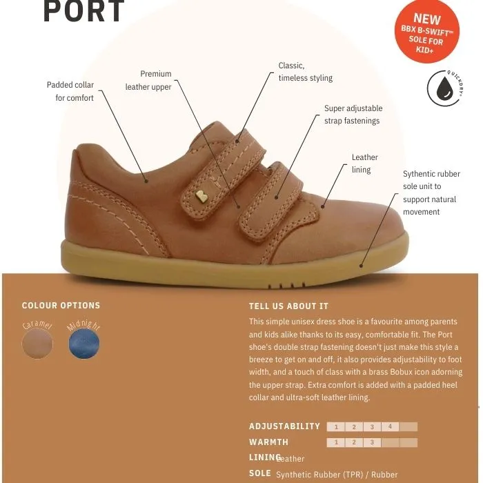 Bobux Iwalk Port Caramel Leather Trainer 632702