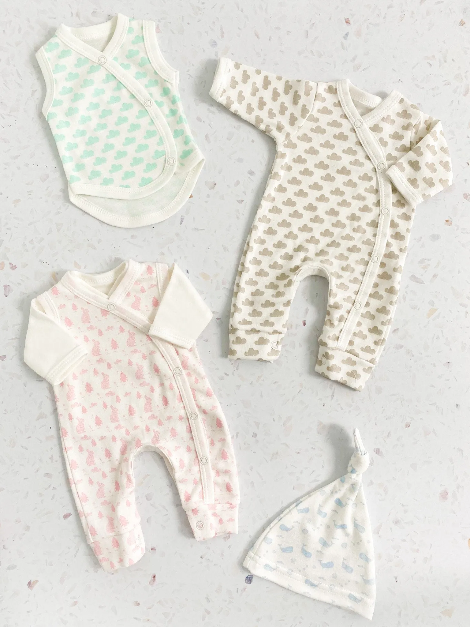 Bodysuit, Mint Cloud, Premium 100% Organic Cotton