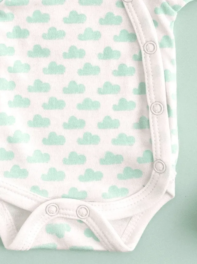 Bodysuit, Mint Cloud, Premium 100% Organic Cotton