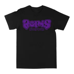 Boris "Heavy Rocks: Purple Logo" Black T-Shirt