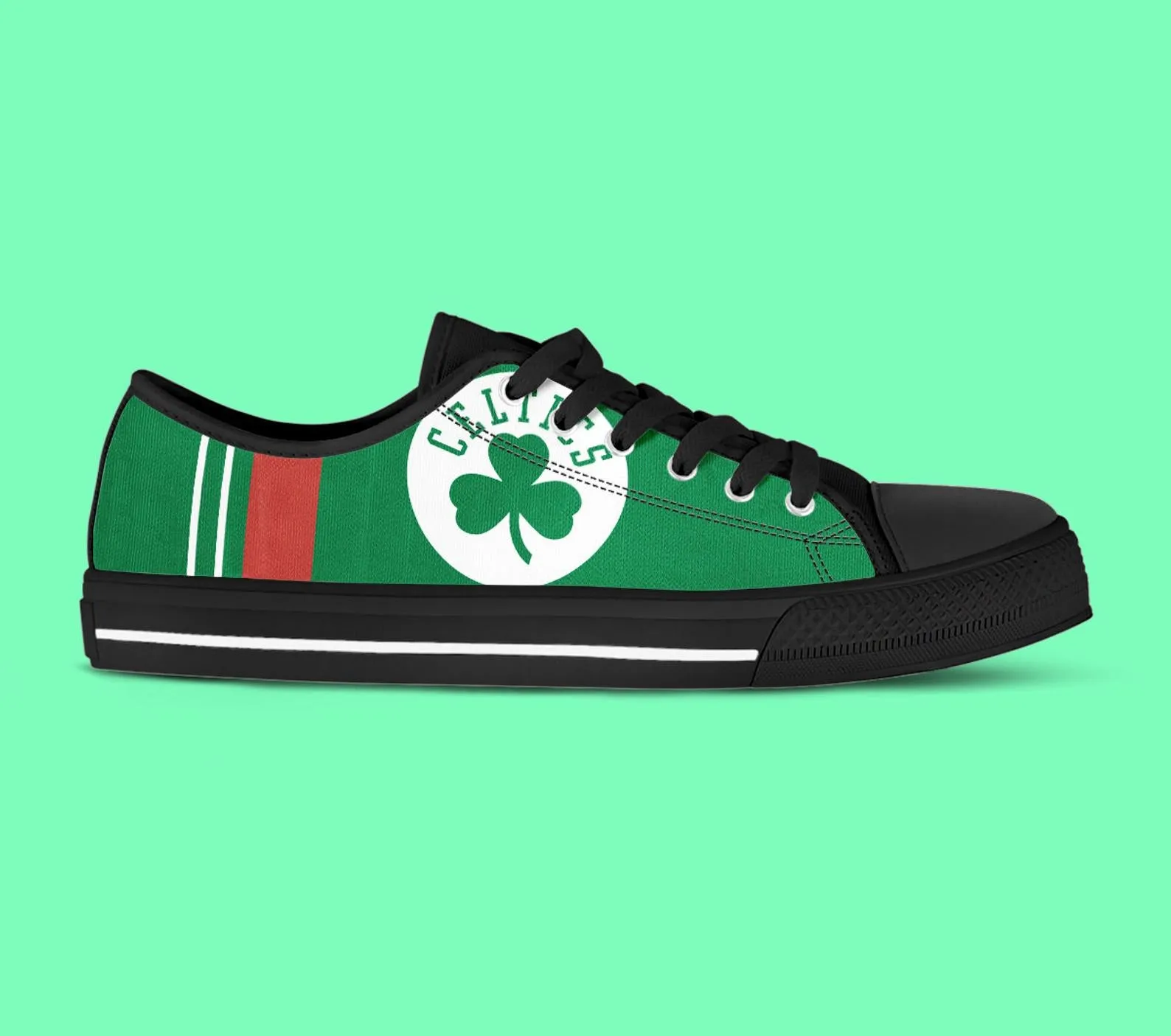 Boston Celtics Custom Lowtop, Basketball Custom Shoes, Sport Lowtop, Canvas Shoes, Canvas Lowtop, Unisex Shoes, Gift Birthday