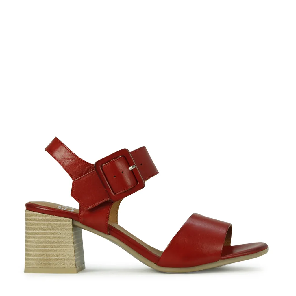 Bousie Leather Ankle Strap Sandals