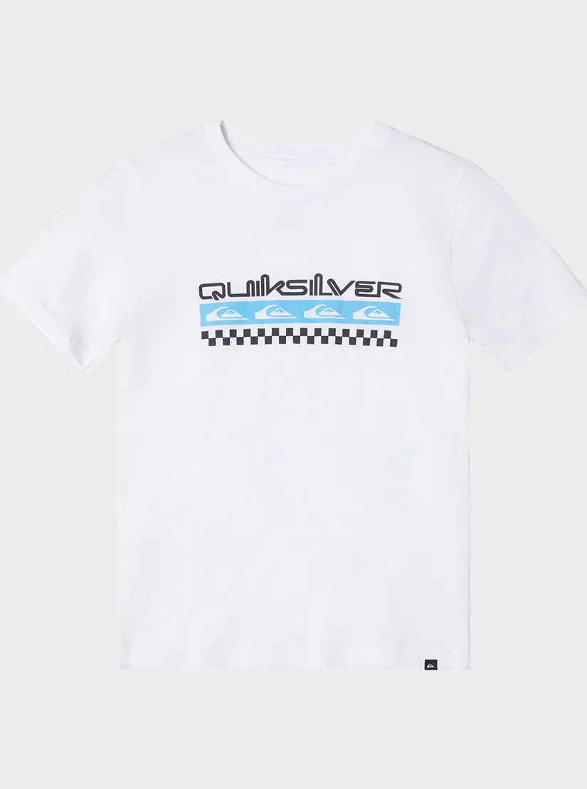 Boys 8-16 Omni Check Turn T-Shirt - White