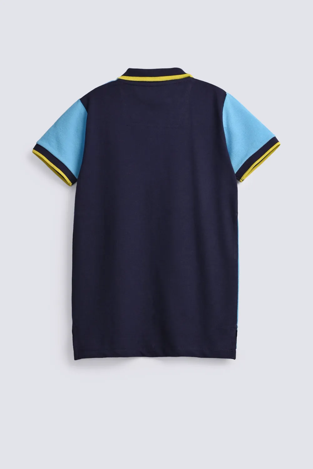 BOYS CONTRAST PANEL POLO