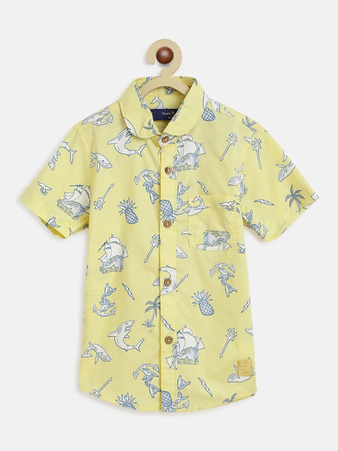 Boys Overall Printed Shirt