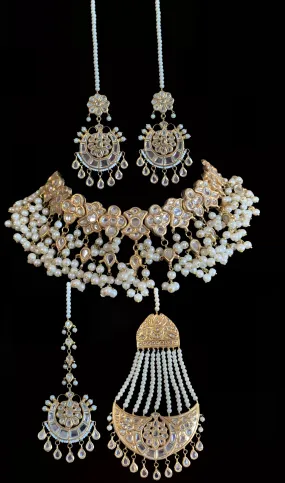 BR48 Dua kundan bridal set (READY TO SHIP   )