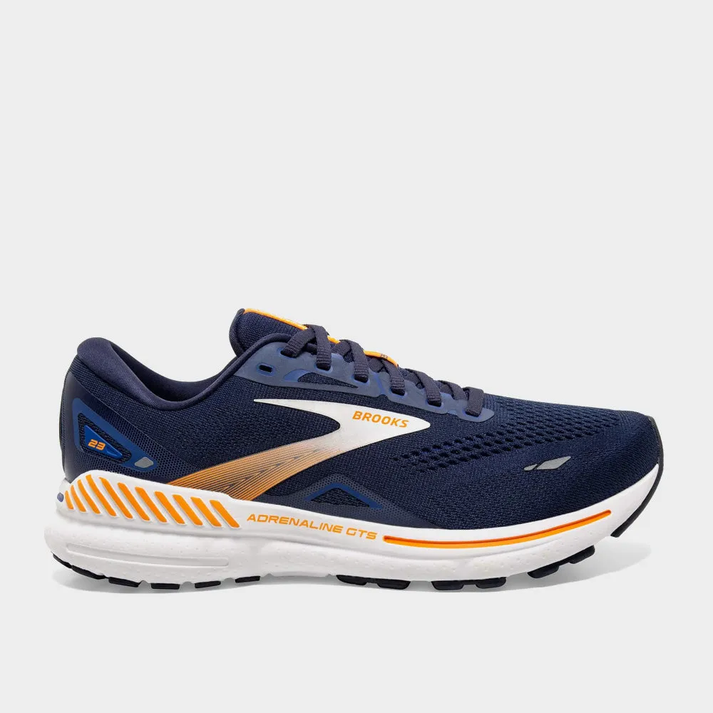 Brooks Mens Adrenaline Gts 23 Performance Running Navy/orange _ 181097 _ Navy