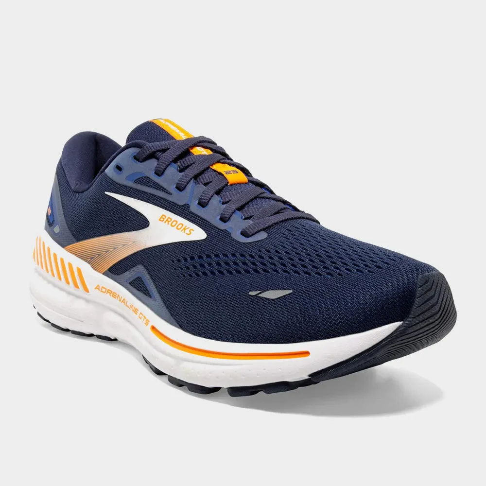 Brooks Mens Adrenaline Gts 23 Performance Running Navy/orange _ 181097 _ Navy