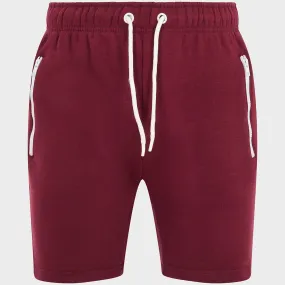 Burgundy 2 Pocket Zip Shorts