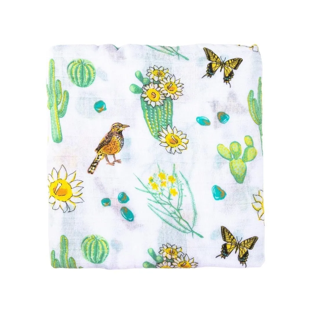 Cactus Blossom Baby Muslin Swaddle Blanket