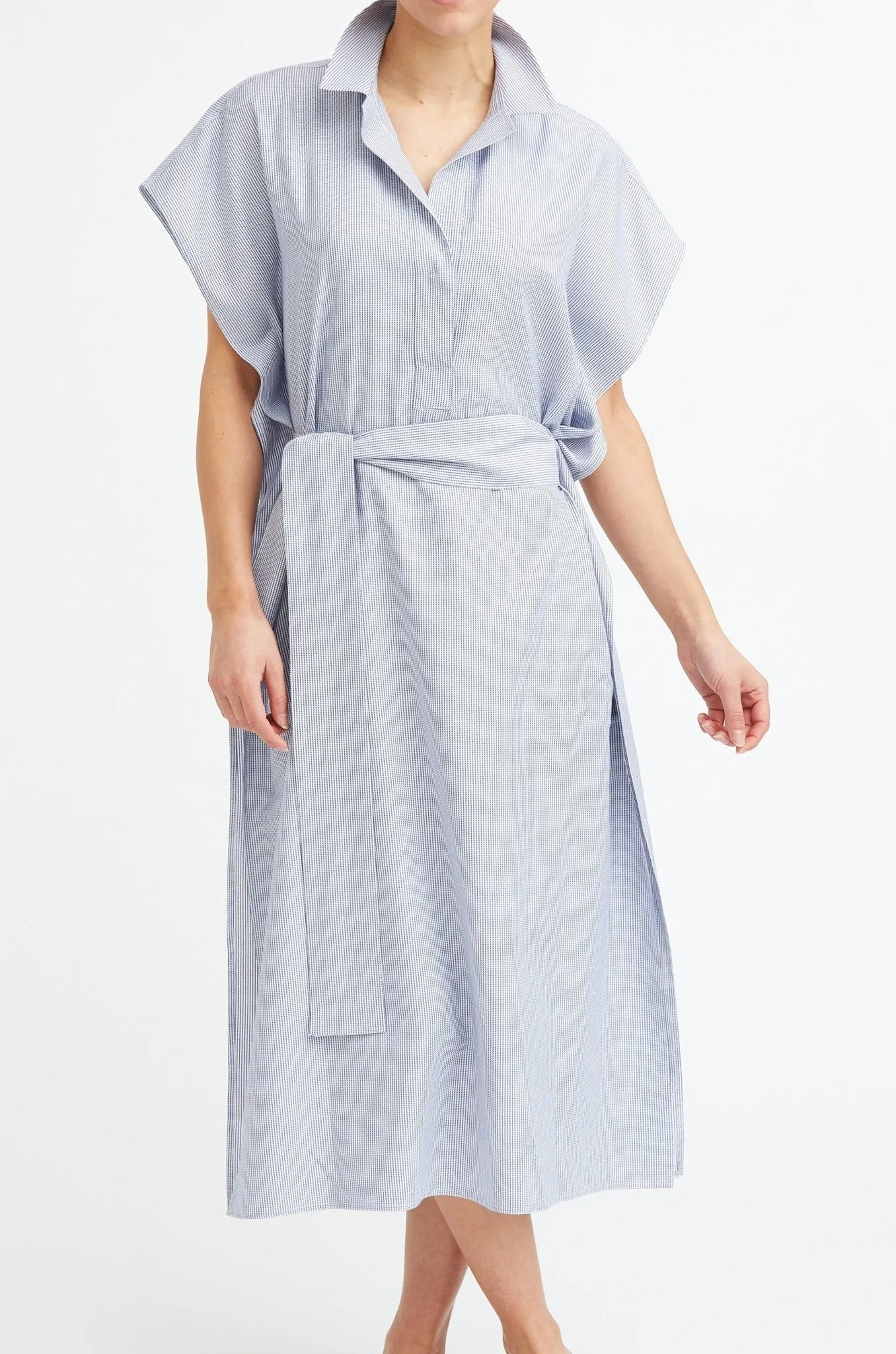 CAP SLEEVE JAMIE DRESS IN COTTON POPLIN