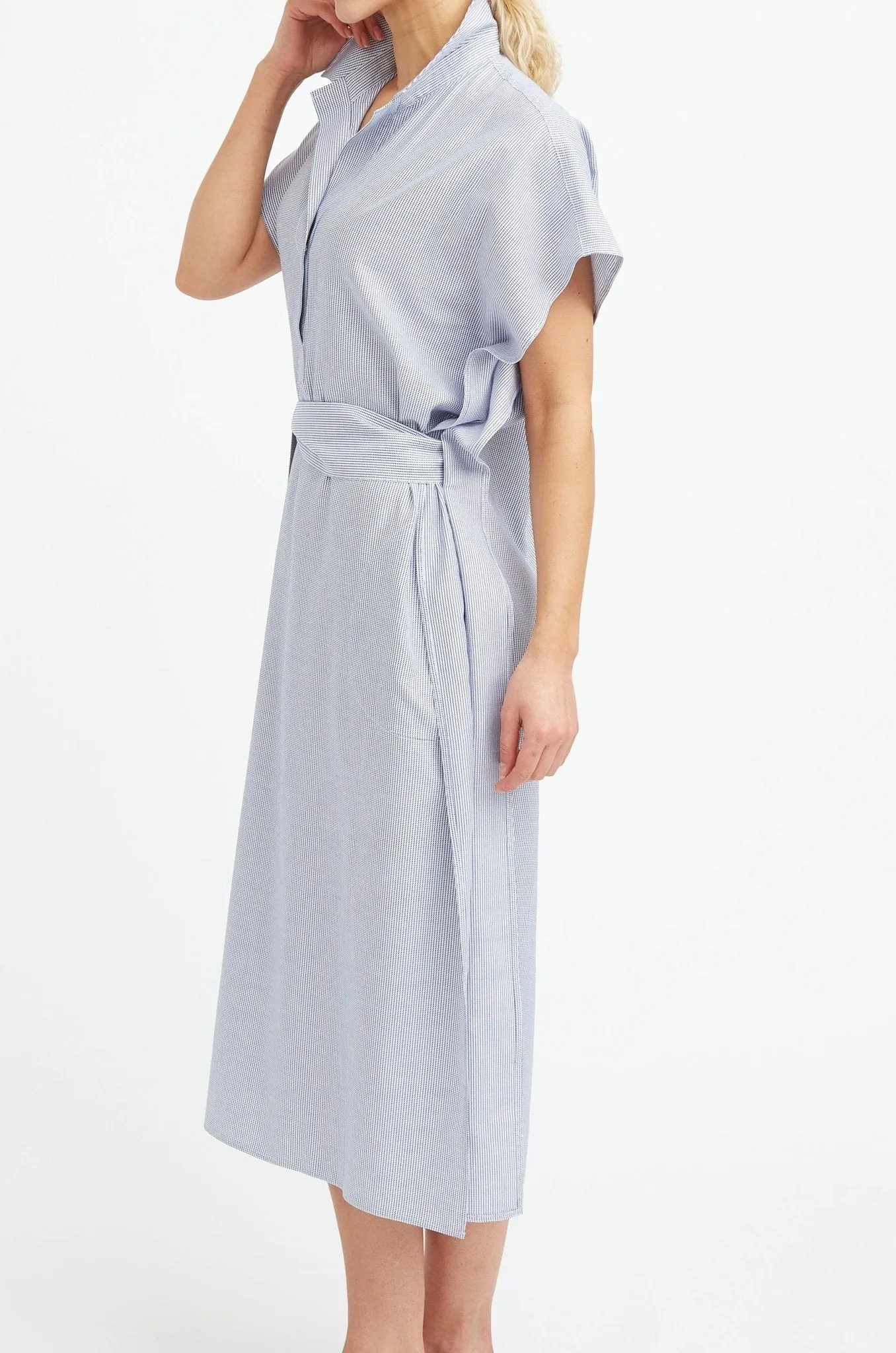 CAP SLEEVE JAMIE DRESS IN COTTON POPLIN